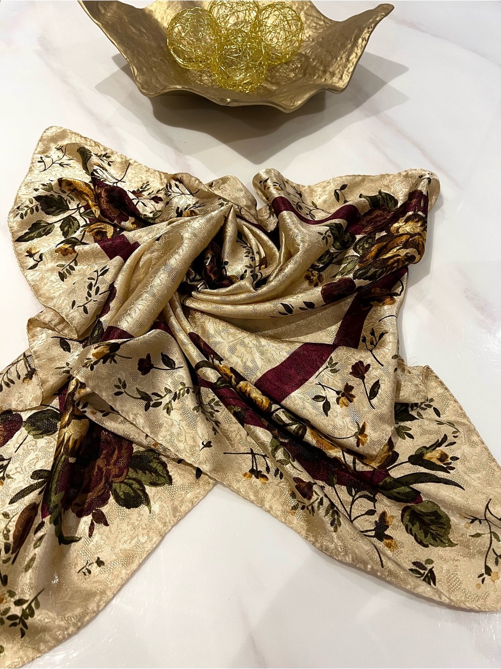 Floral romantic vintage inspired scarf